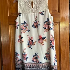 Kohl's White Cream Buttoned Sundress Mini
